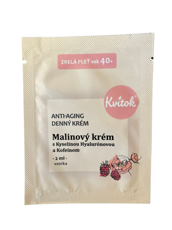 Kvitok Denní malinový krém pro zralou pleť 40+ - vzorek (2 ml)