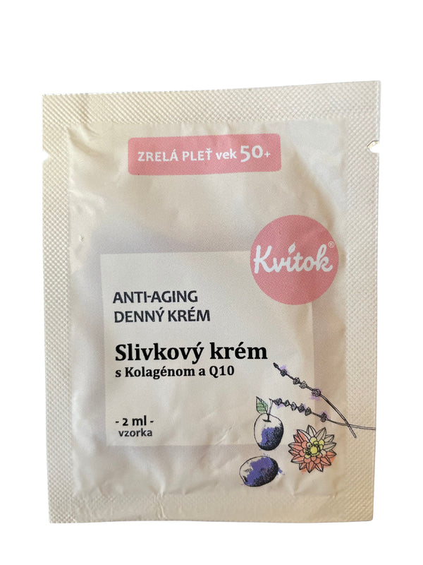 Kvitok Denní švestkový krém pro zralou pleť 50+ - vzorek (2 ml)