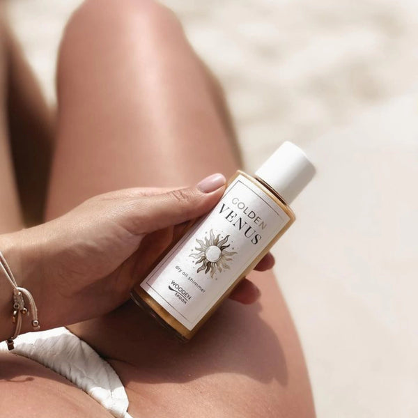 Wooden Spoon Třpytivý suchý olej Golden Venus (100 ml)
