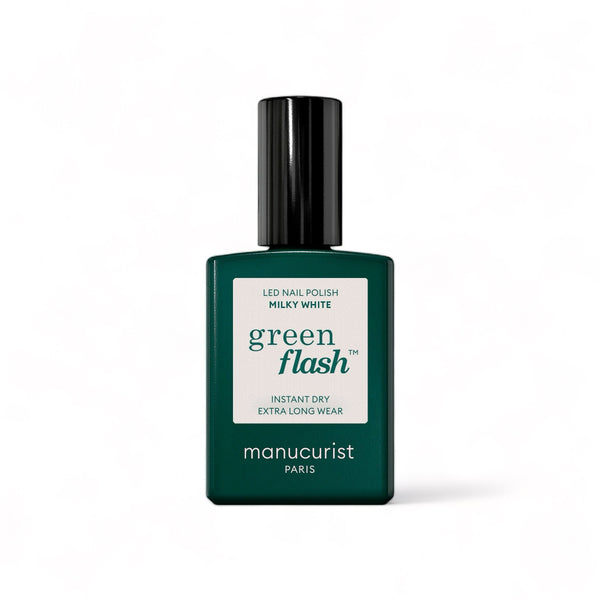 Manucurist Green Flash LED gel lak na nehty - Milky White (15 ml)