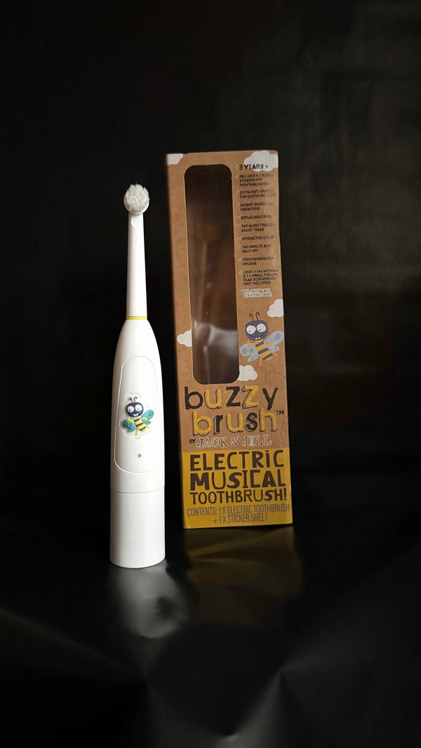 Jack n' Jill Dětský elektrický zubní kartáček s melodií Buzzy Brush