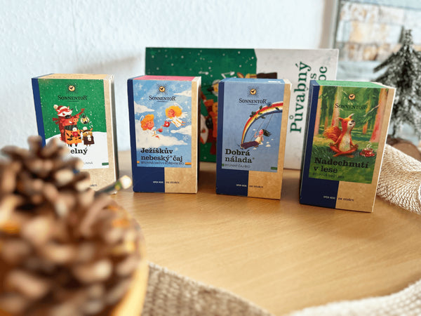 Sonnentor Dárková kazeta čajová BIO - Půvabný čas Vánoc (4 ks)