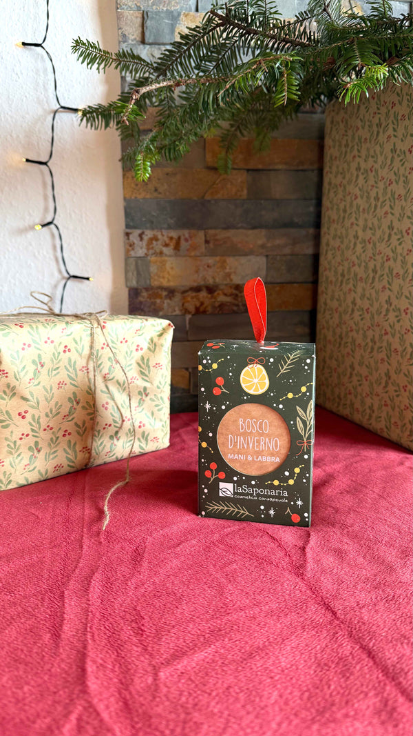 laSaponaria Dárková sada pro péči o rty a ruce - Zimní les - pošk. obal