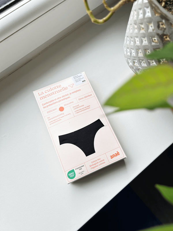 Anaé by Ecodis Menstruační kalhotky Panty na silnou menstruaci - černé