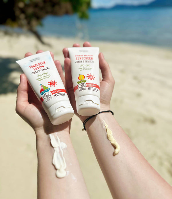 Wooden Spoon Opalovací tělové mléko v tubě Baby & Family SPF 50 BIO