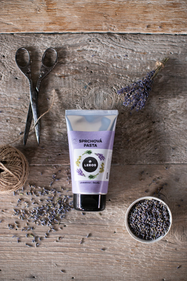 LEROS Sprchová pasta (130 ml) - Levandule & šalvěj