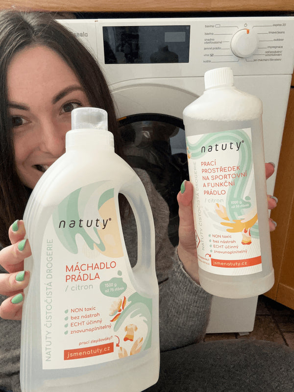 Natuty Prací gel na sportovní a funkční prádlo s vůní citronu (1 l)