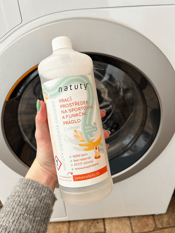 Natuty Prací gel na sportovní a funkční prádlo s vůní citronu (1 l)