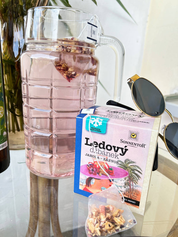 Sonnentor Ledový džbánek BIO - jahoda a zázvor - sáčky (16 x 2,8 g)
