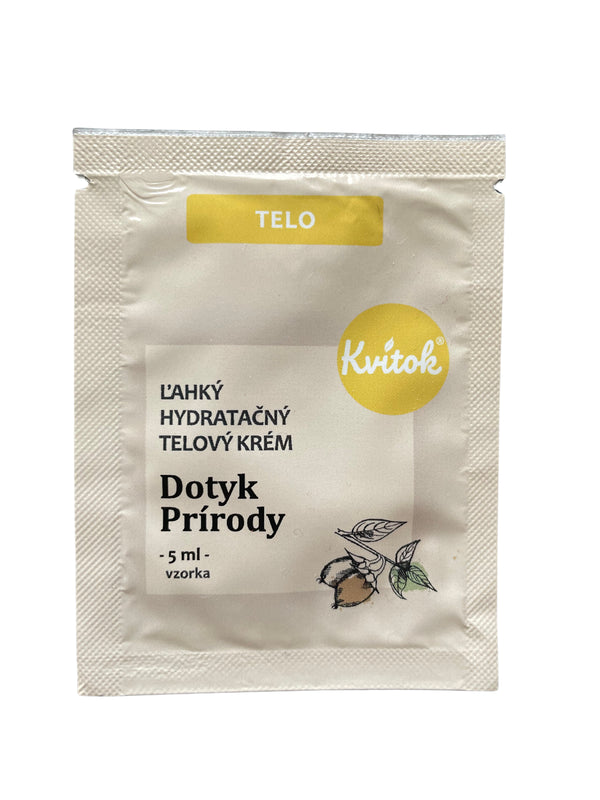 Kvitok Hydratační tělový krém Dotek přírody - lehký - vzorek (5 ml)