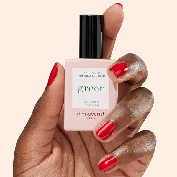 Manucurist Green schnoucí lak na nehty vrchní - Top Coat Sunshine (15 ml)