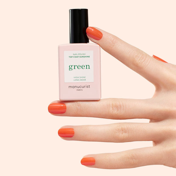 Manucurist Green schnoucí lak na nehty vrchní - Top Coat Sunshine (15 ml)