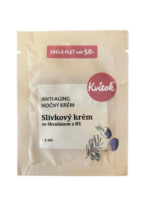 Kvitok Noční švestkový krém pro zralou pleť 50+ - vzorek (2 ml)