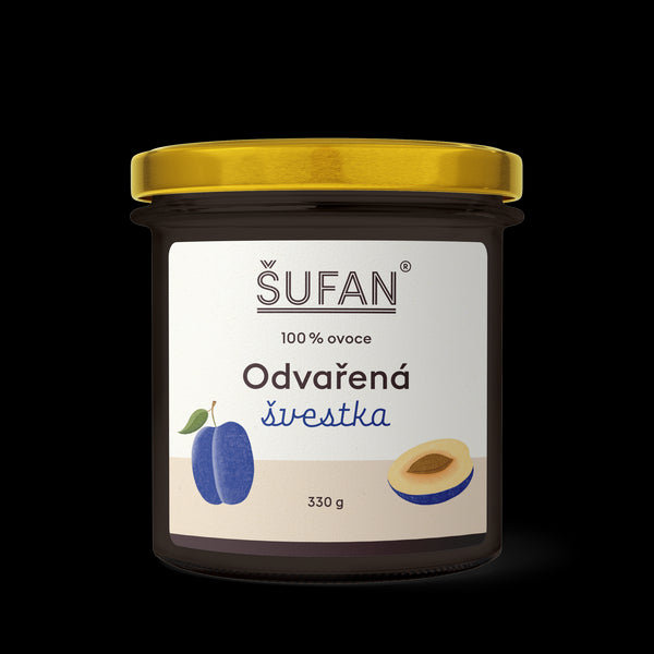 Šufan Švestková povidla bez přidaného cukru Odvařená švestka (330 g)