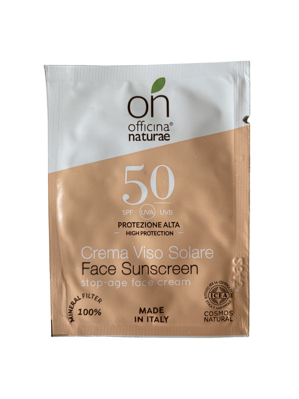 Officina Naturae Opalovací krém na obličej SPF 50 - zpevňující - vzorek (3 ml)