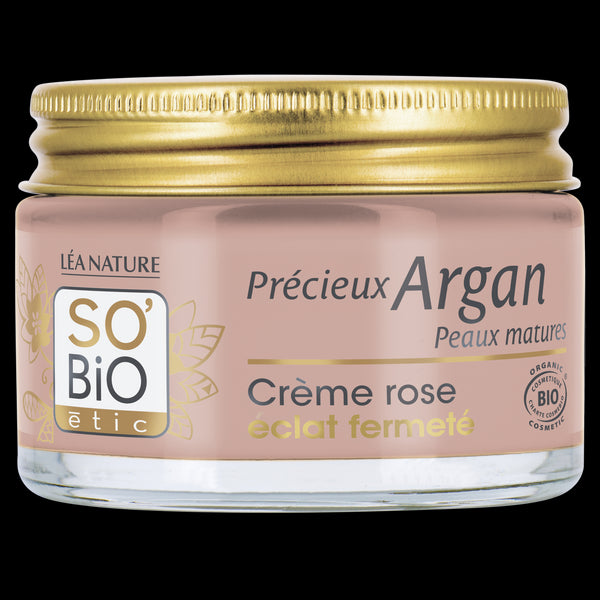 SO’BiO étic Anti-age Precieux Argan Krém růžový denní pro zpevnění GOLD BIO (50 ml)