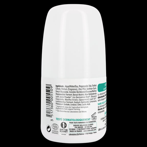 SO’BiO étic Deodorant roll-on 24h osvěžující s mátou BIO (50 ml)