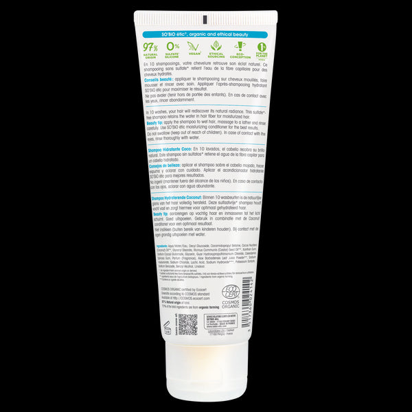 SO’BiO étic Šampon hydratační kokos a kyselina hyaluronová BIO (250 ml)