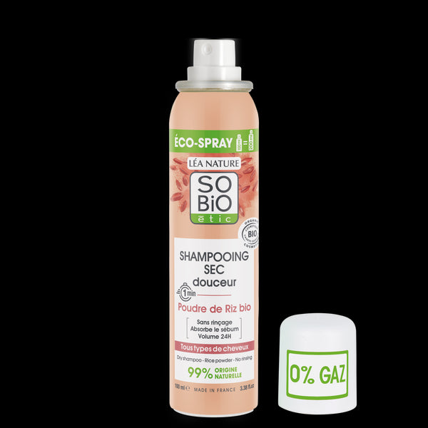 SO’BiO étic Jemný suchý šampon ve spreji pro citlivou pokožku hlavy BIO (100 ml)