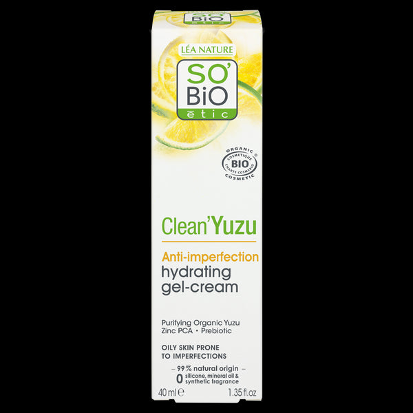 SO’BiO étic Gel-krém pleťový hydratační - Clean Yuzu BIO (40 ml)