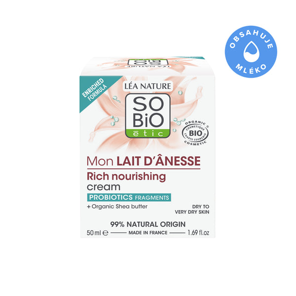 SO’BiO étic Krém bohatě vyživující s oslím mlékem BIO (50 ml)