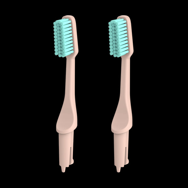 TIO TIOBRUSH Náhradní hlavice k zubnímu kartáčku (soft) - Peach Blush - 2 ks