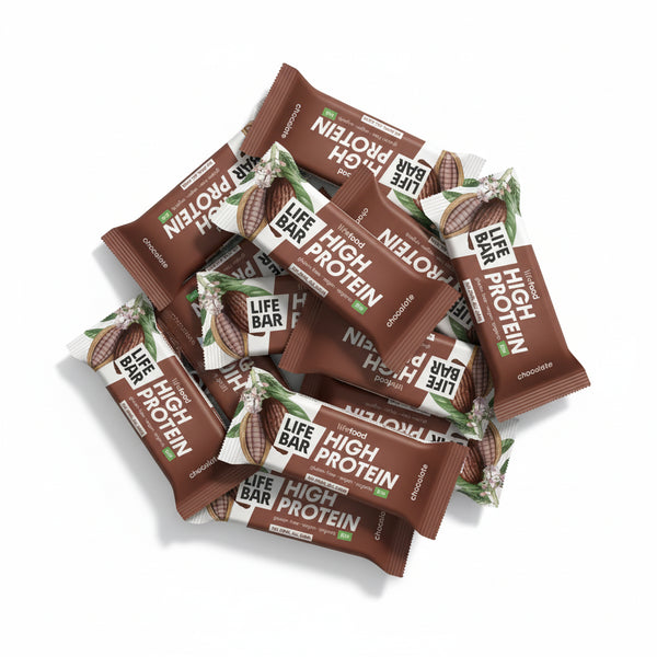 Lifefood Zvýhodněná sada 13 + 2 tyčinky zdarma - Lifebar proteinová s kakaem BIO (15 x 40 g)