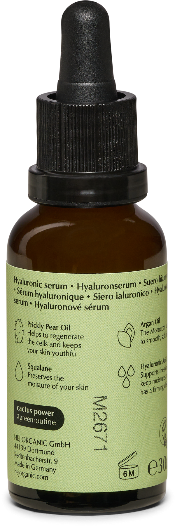 Hej Organic Kaktusové pleťové sérum s kyselinou hyaluronovou (30 ml)