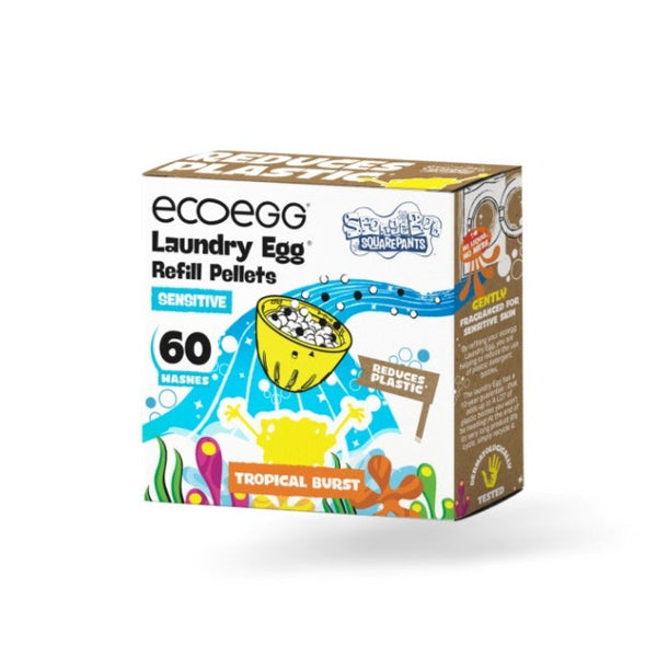 Ecoegg Náplň do pracího vajíčka SpongeBob s vůní Tropical Burst Sensitive - na 60 pracích cyklů