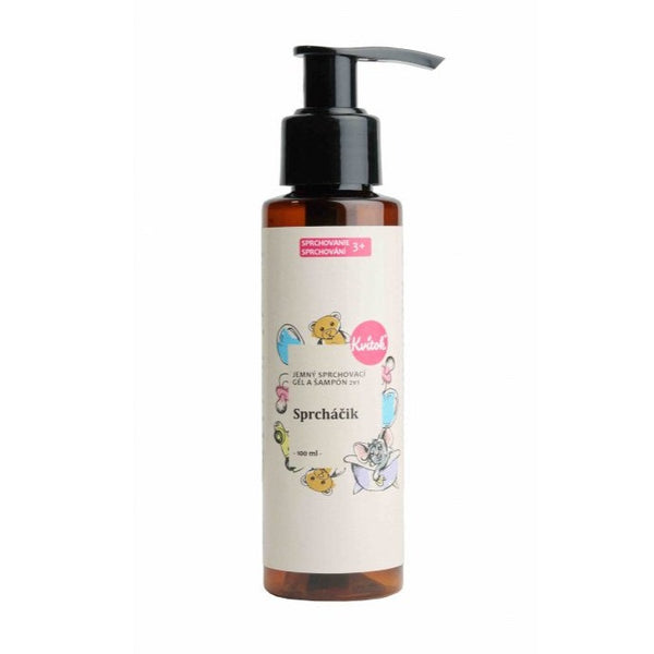Kvitok Jemný dětský sprchový gel a šampon 2v1 Sprcháček (100 ml)