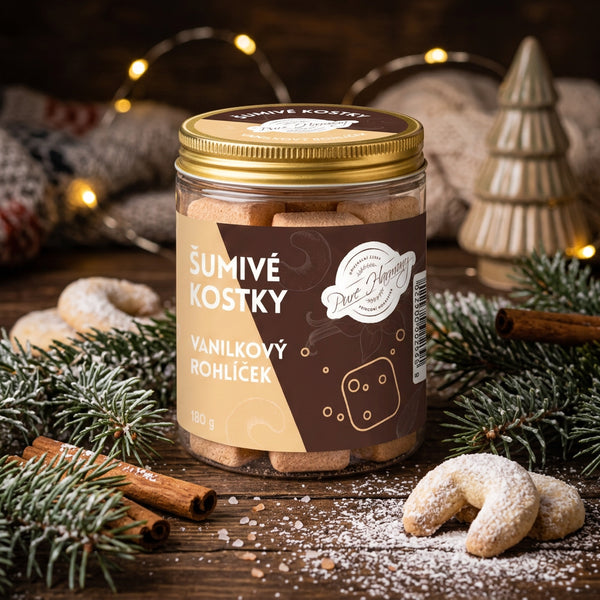 Pure Harmony Šumivé kostky do koupele Vanilkový rohlíček (180 g)