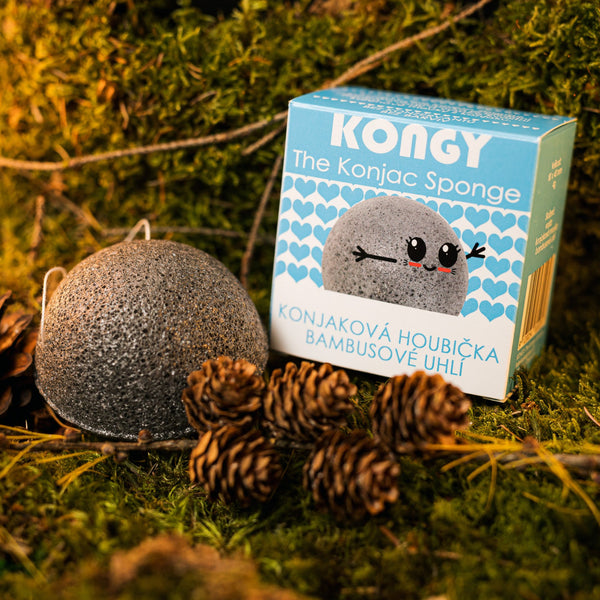 Kongy Konjaková houbička - bambusové uhlí