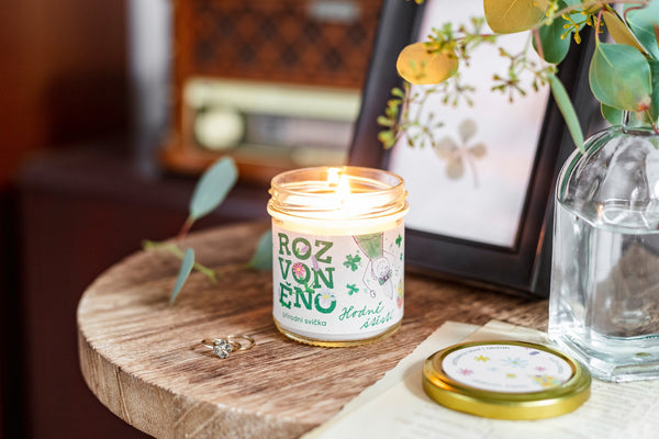 Rozvoněno Vonná svíčka - Hodně štěstí (130 ml)
