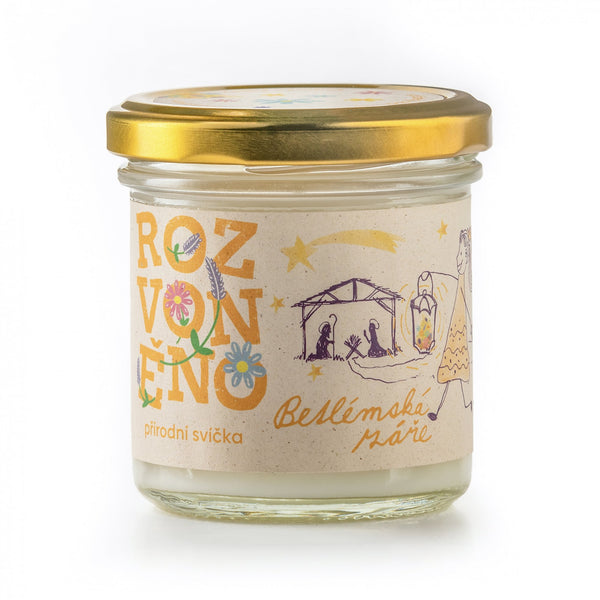 Rozvoněno Vonná svíčka - Betlémská záře (130 ml)