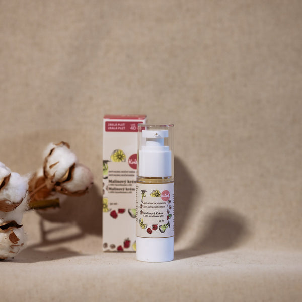 Kvitok Noční malinový krém pro zralou pleť 40+ - vzorek (2 ml)