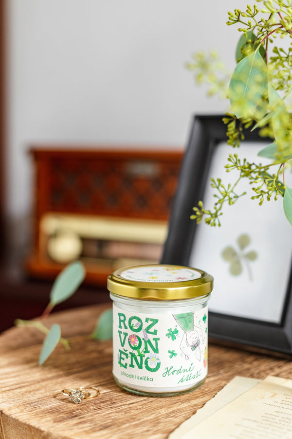 Rozvoněno Vonná svíčka - Hodně štěstí (130 ml)