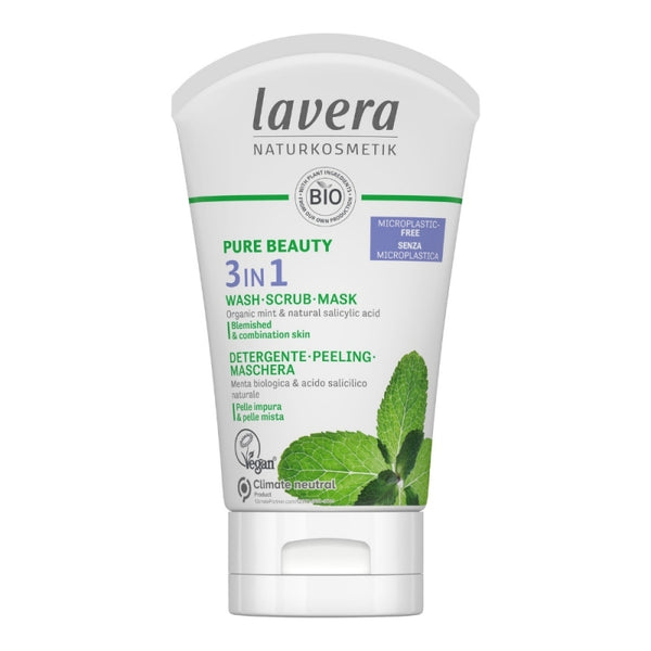 Lavera Pure Beauty Čisticí gel, peeling a maska 3v1 BIO (125 ml)