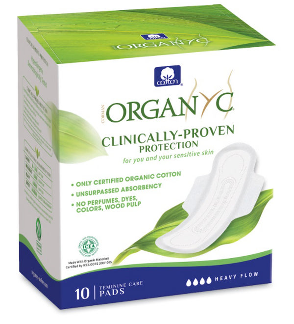 Organyc Denní vložky s křidélky prodloužené Heavy (10 ks)