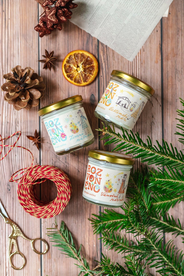 Rozvoněno Zvýhodněná sada Vánoční svíčky (3 ks)