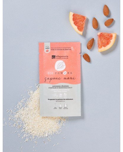 laSaponaria Jemné vyživující mýdlo na ruce v prášku - grapefruit a mandle (25 g)