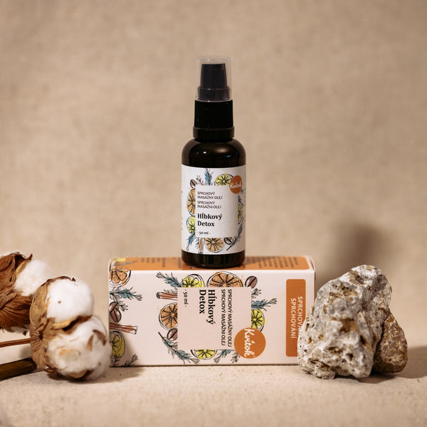 Kvitok Sprchový masážní olej proti celulitidě Hloubkový detox (50 ml)