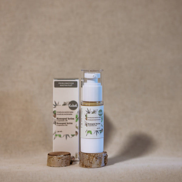 Kvitok Noční konopný krém pro mastnou pleť (30 ml)