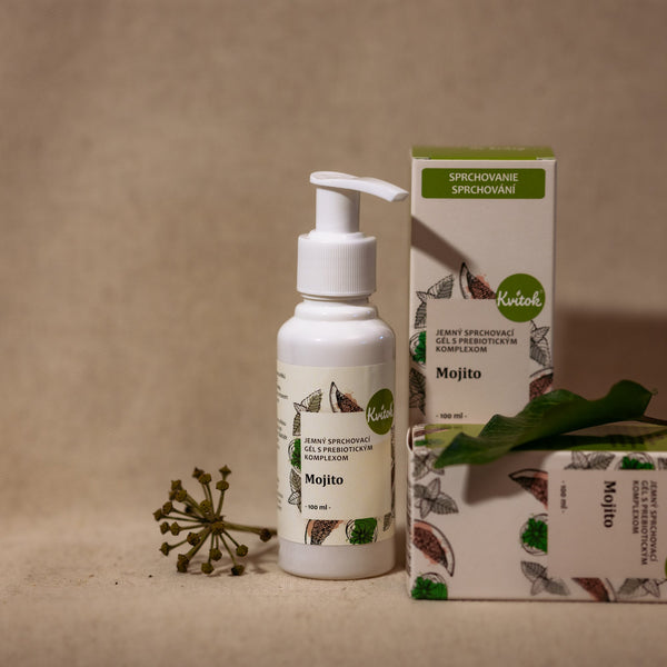 Kvitok Jemný sprchový gel s prebiotickým komplexem Mojito (100 ml)