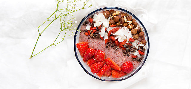 Jahodový chia pudink