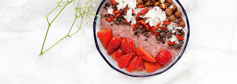 Jahodový chia pudink