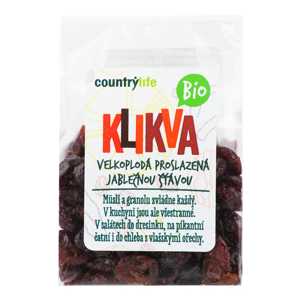 150047 Klikva velkoplodá proslazená jablečnou šťávou 100 g BIO COUNTRY LIFE-1