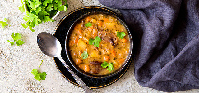 Bramboračka s pohankovými kroupami