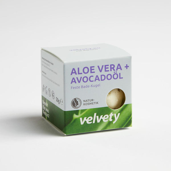 Velvety Koupelová bomba s avokádovým olejem - Aloe vera & lemongrass (50 g)