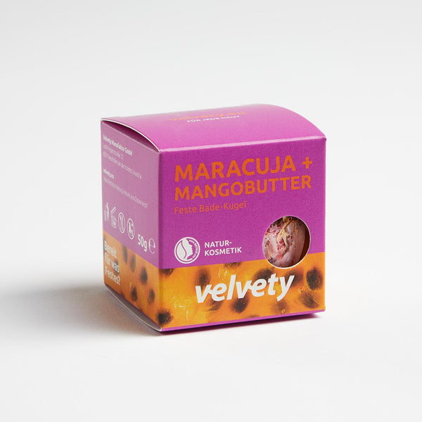 Velvety Koupelová bomba s mangovým máslem - Marakuja (50 g)