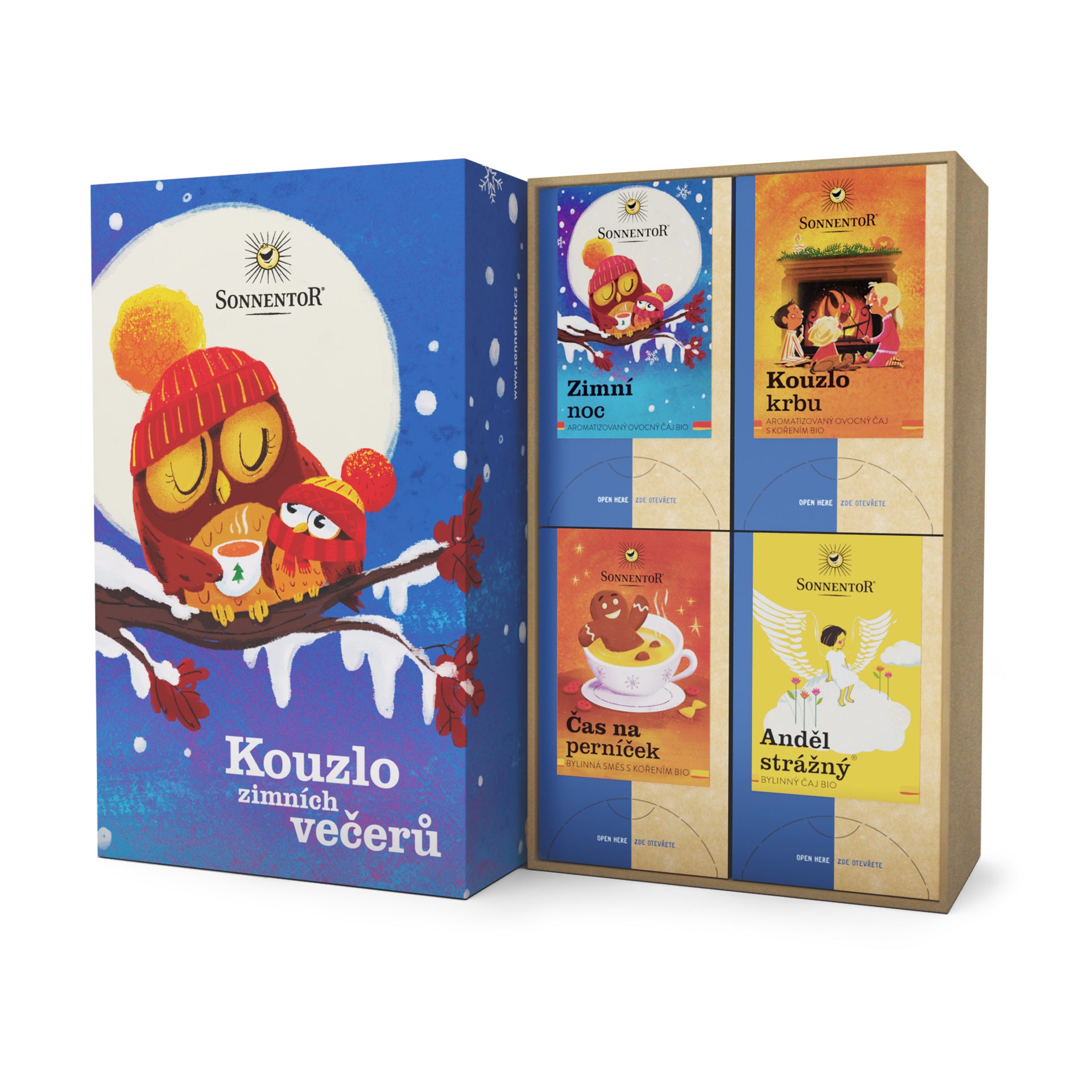 Sonnentor Dárková kazeta čajová BIO - Kouzlo zimních večerů (4 ks)